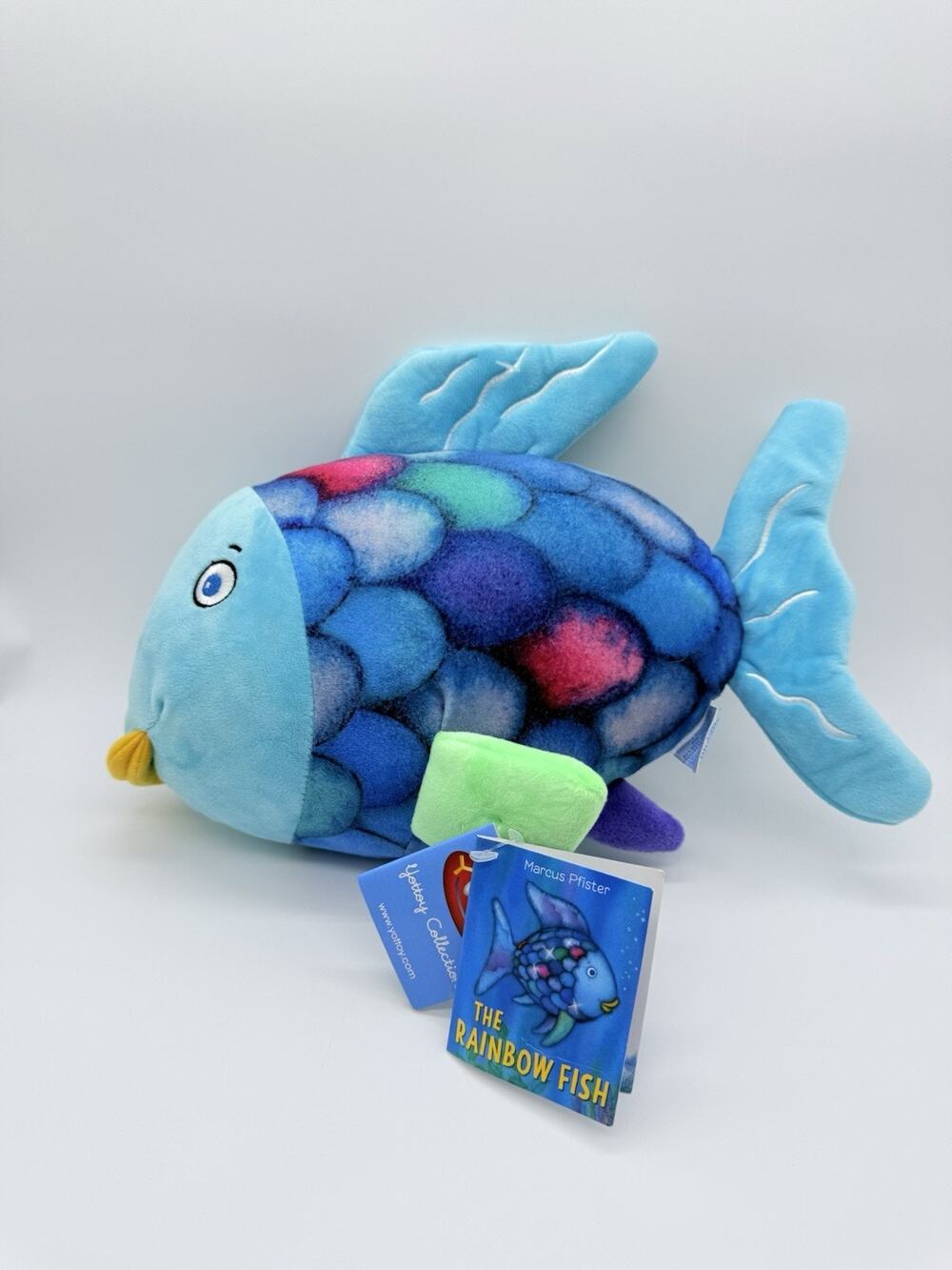 Yottoy The Rainbow Fish Plush Toy Blue Stuffed Animal Vintage 1992 Lovey 13"